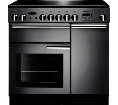 RANGEMASTER  Professional 90 Electric Ceramic Range Cooker - Stainless Steel & Chrome